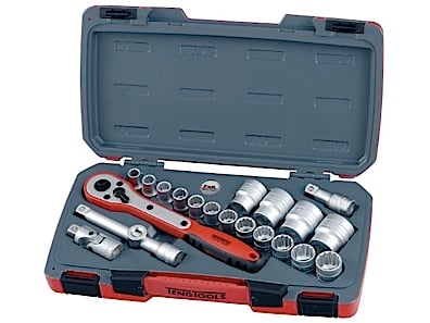 Topnøglesæt med Quot-fatning fra Teng Tools T1221