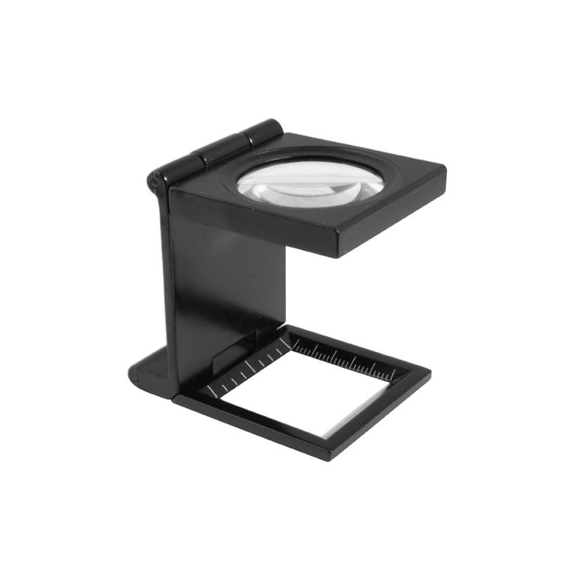 Trådtæller Med Måleskala  Foldbar  Med 6x Forstørrelse Og ø30 Glaslinse Mm Inch Skala