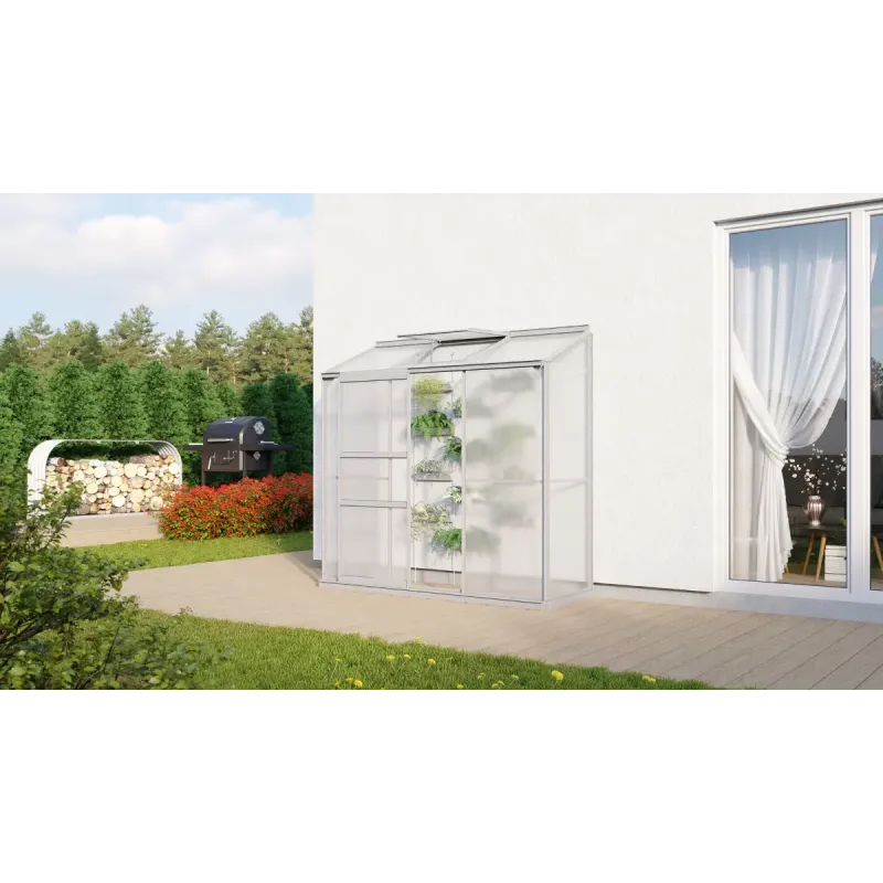 Vitavia Ida 1300 Alu Drivhus 4mm Poly   Sokkel
