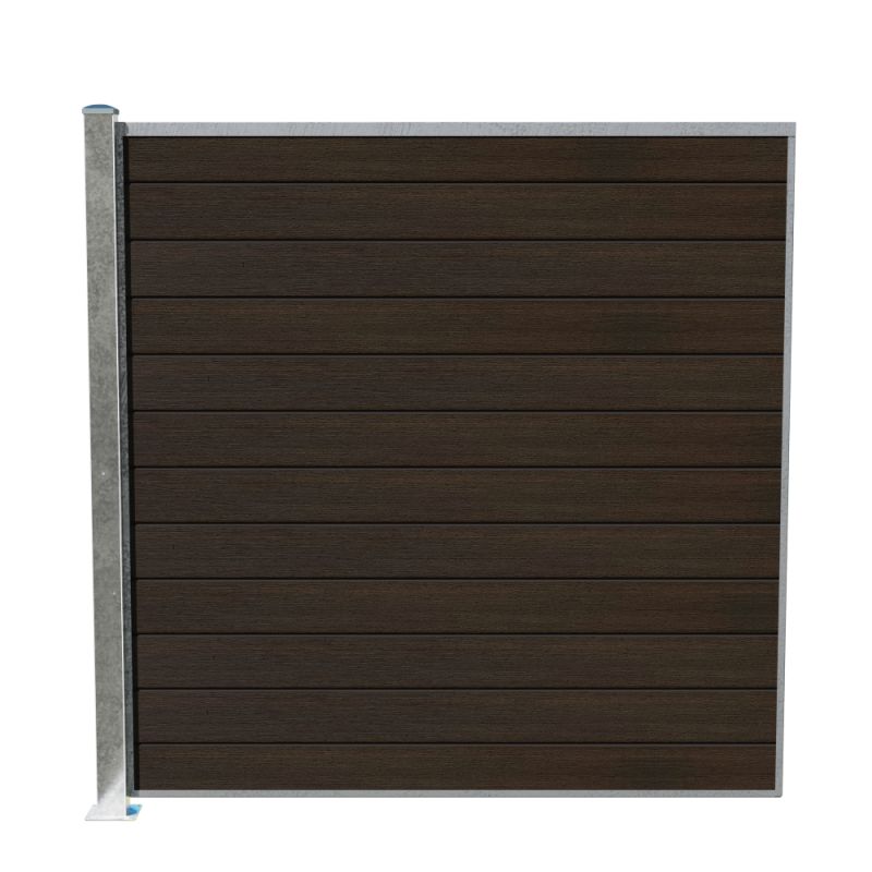 Wimex Fag Livø Prime T180  -profil Wpc Matbrun Galv  Stolpe   Fod 1800   1893 Mm