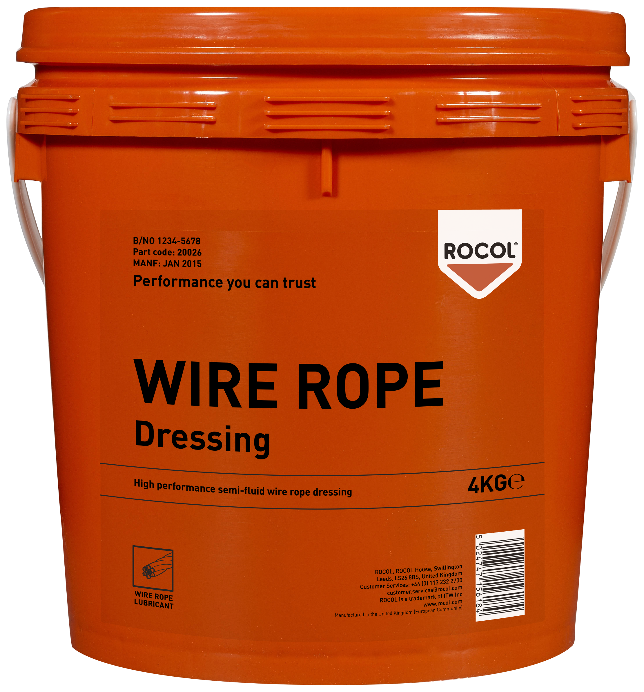 Wire Rope Dressing Wiresmøremiddel 4kg