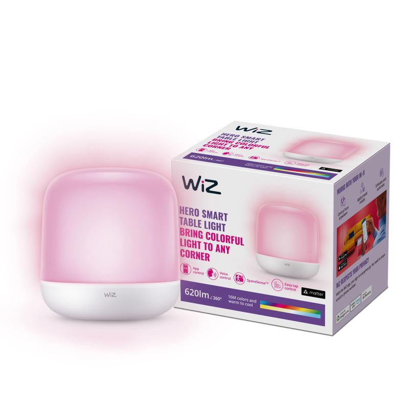 Wiz Color Hero Smart Bordlampe Hvid