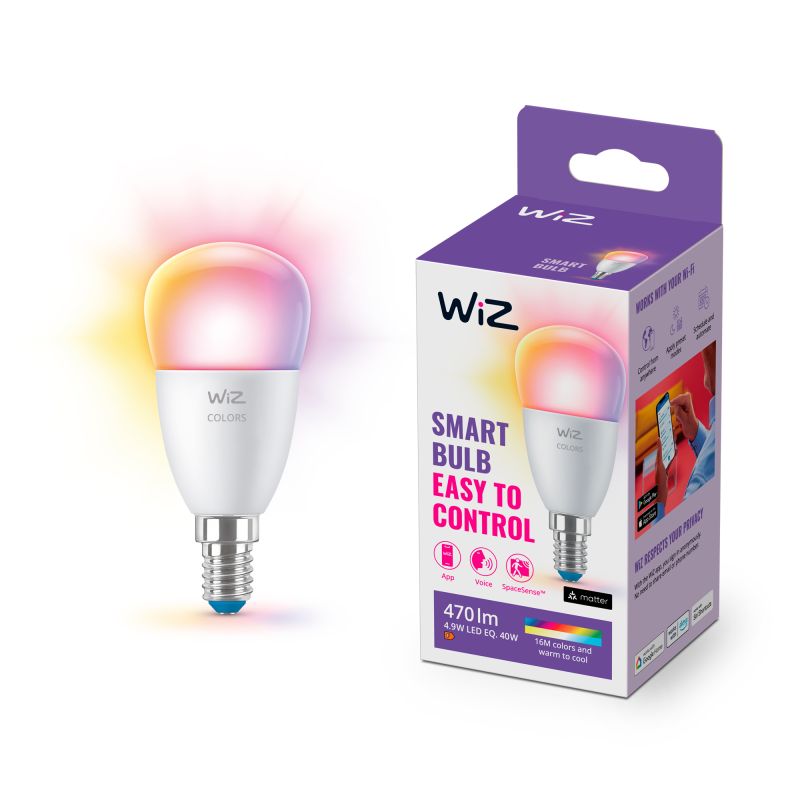 Wiz Color Kronepære P45 E14 Mat 40w