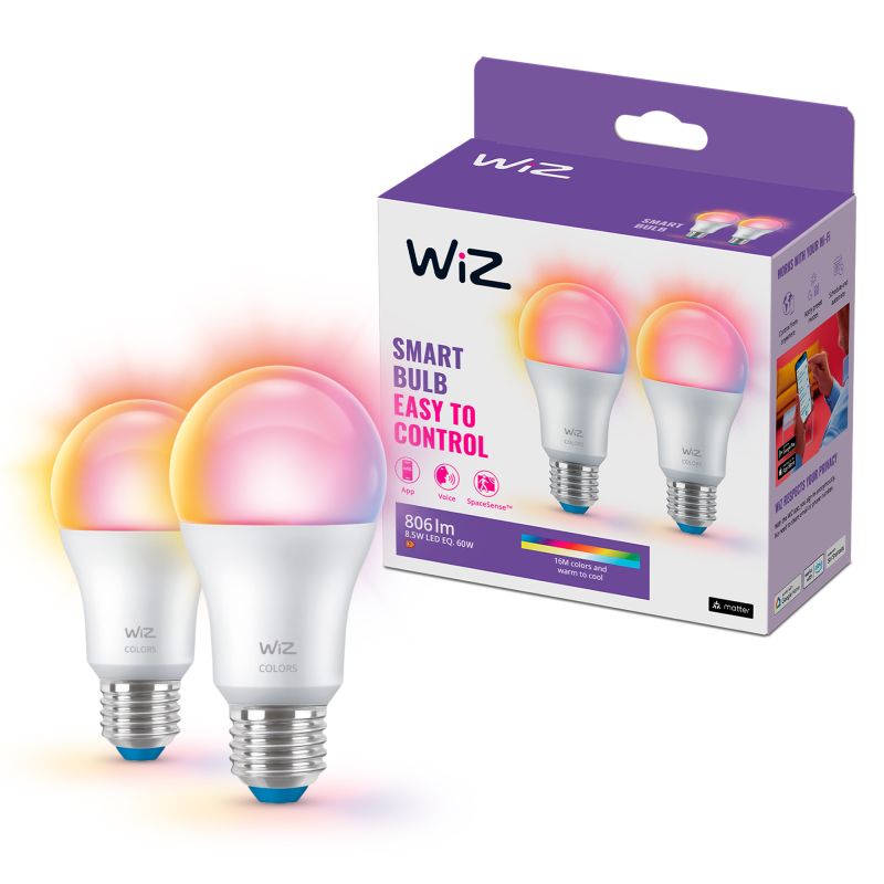 Wiz Color Led Standardpære E27 Mat 60w  -pak
