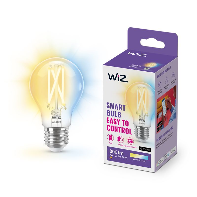 Wiz Pære Filament Klar E27 60w 929003017201