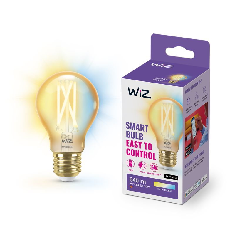 Wiz Tunable White Filament Standardpære A60 E27 Guld 50w