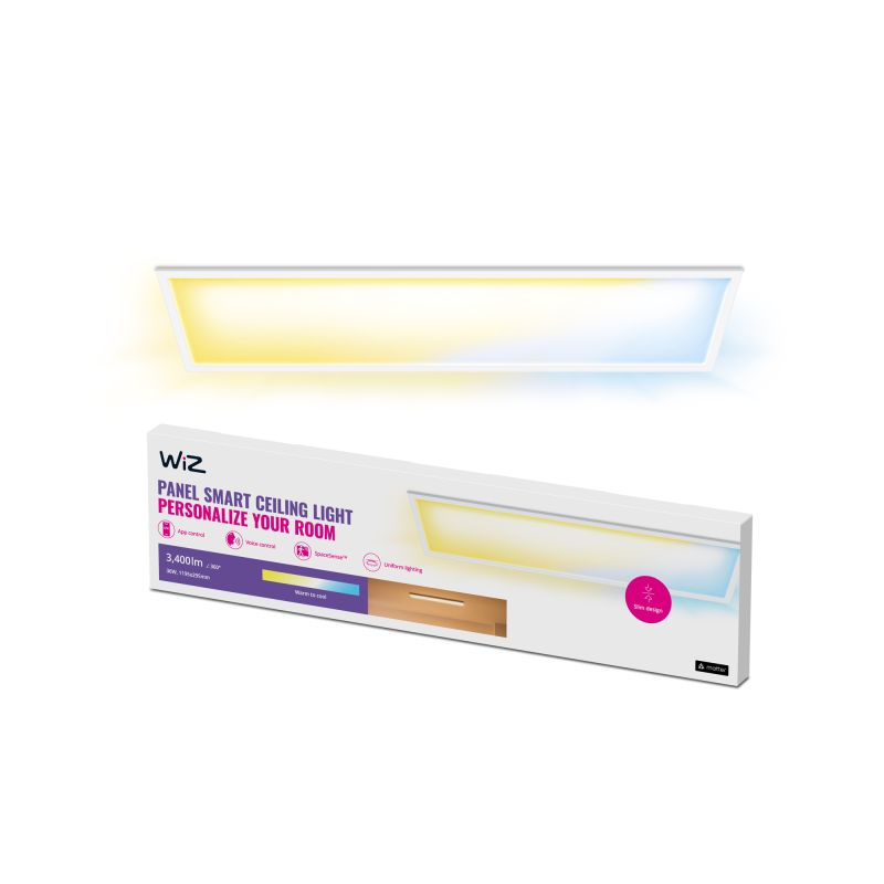 Wiz Tunable White Led Loftpanel Hvid 119 5x29   Cm 36w