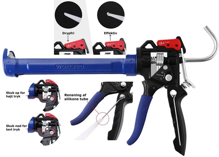 Workpro Fugepistol Med Drypstop  Comford Grip