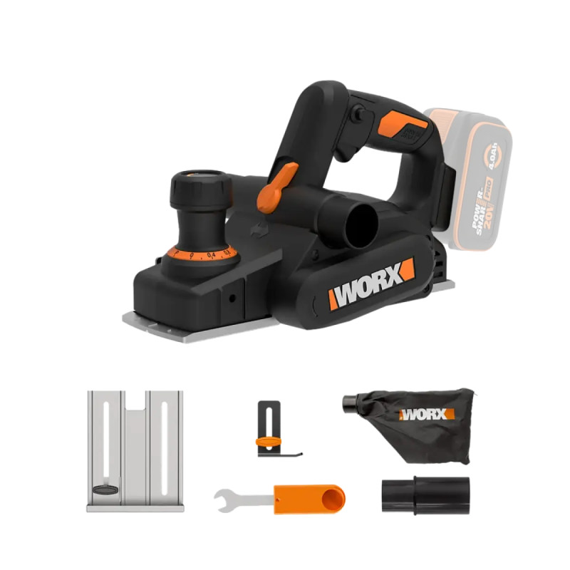 Worx 20v Powershare Høvl 82 Mm   Solo   Wx620