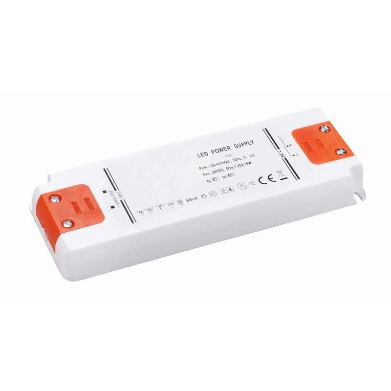 Wrkpro Led Driver   Transformer 30w Til Dc 24v Led Maskinlys  Kan Omforme Fra 200-240v Til 24v