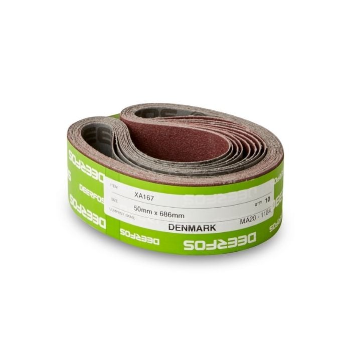50x686mm Lærreds Slibebånd Korn P40